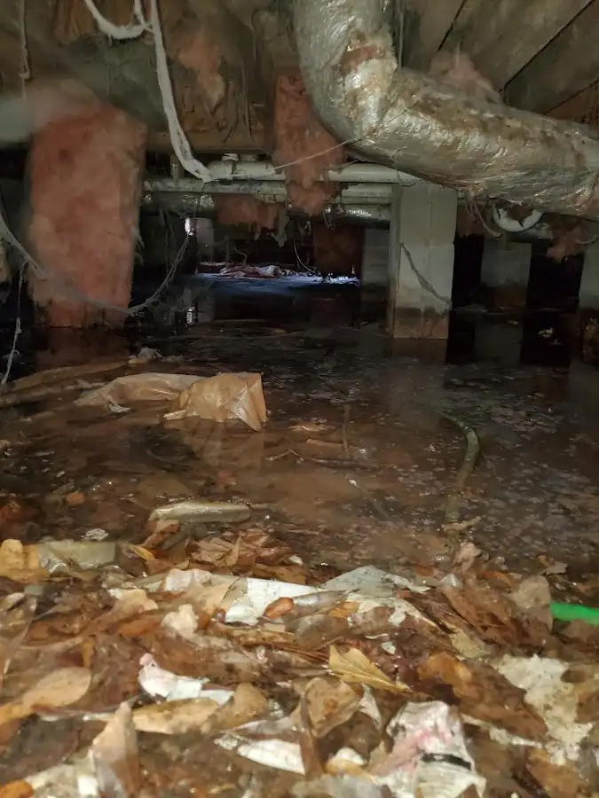 Crawl space flood assessment for Commercial Water Damage Restoration in Hot Springs Village